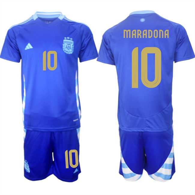 Men's Argentina #10 Diego Maradona Blue 2024-25 Away SoccerJersey Suit,We sell and wholesale Men's Argentina #10 Diego Maradona Blue 2024-25 Away SoccerJersey Suit on line form chian!